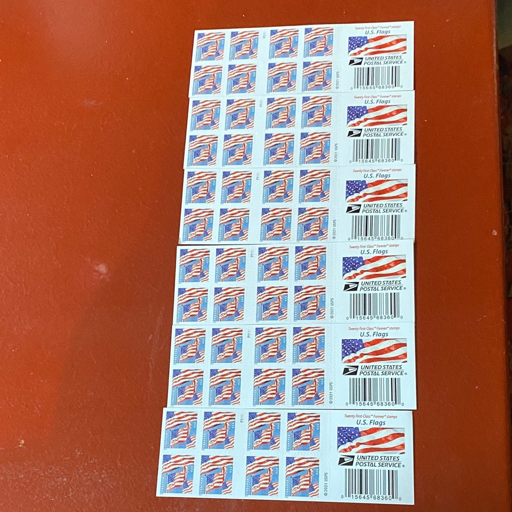 Flag Stamps - Blue and Red